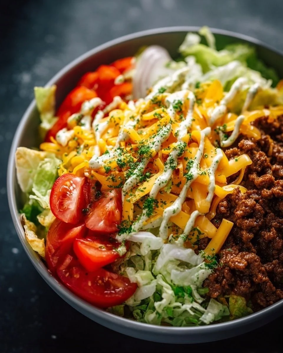 Big Mac Cheeseburger Salat Schüssel