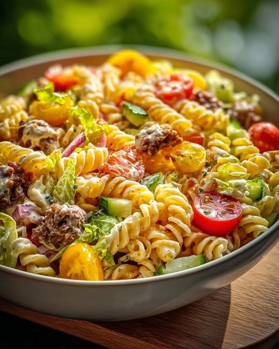 Big Mac Pasta Salat