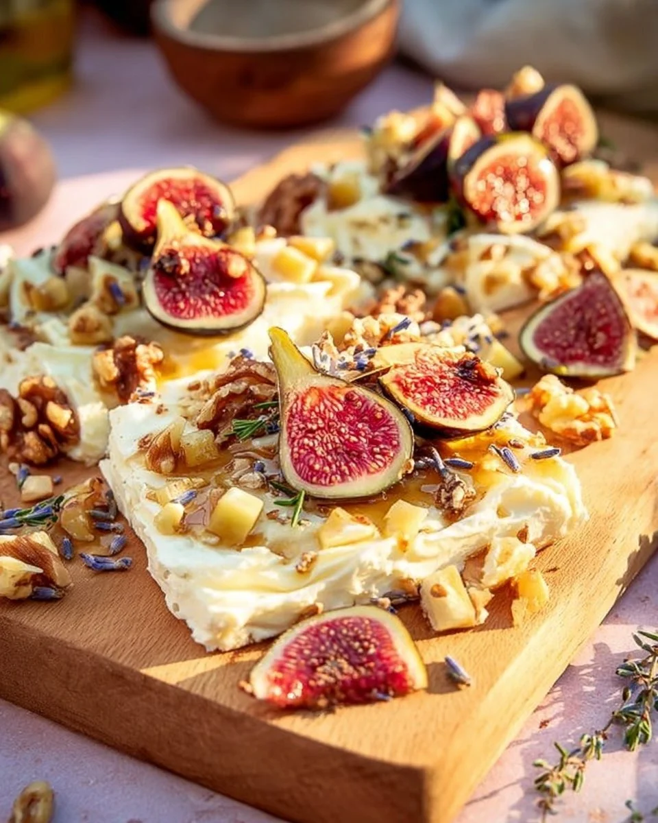 Butterboard mit Feigen und karamellisierten Zwiebeln