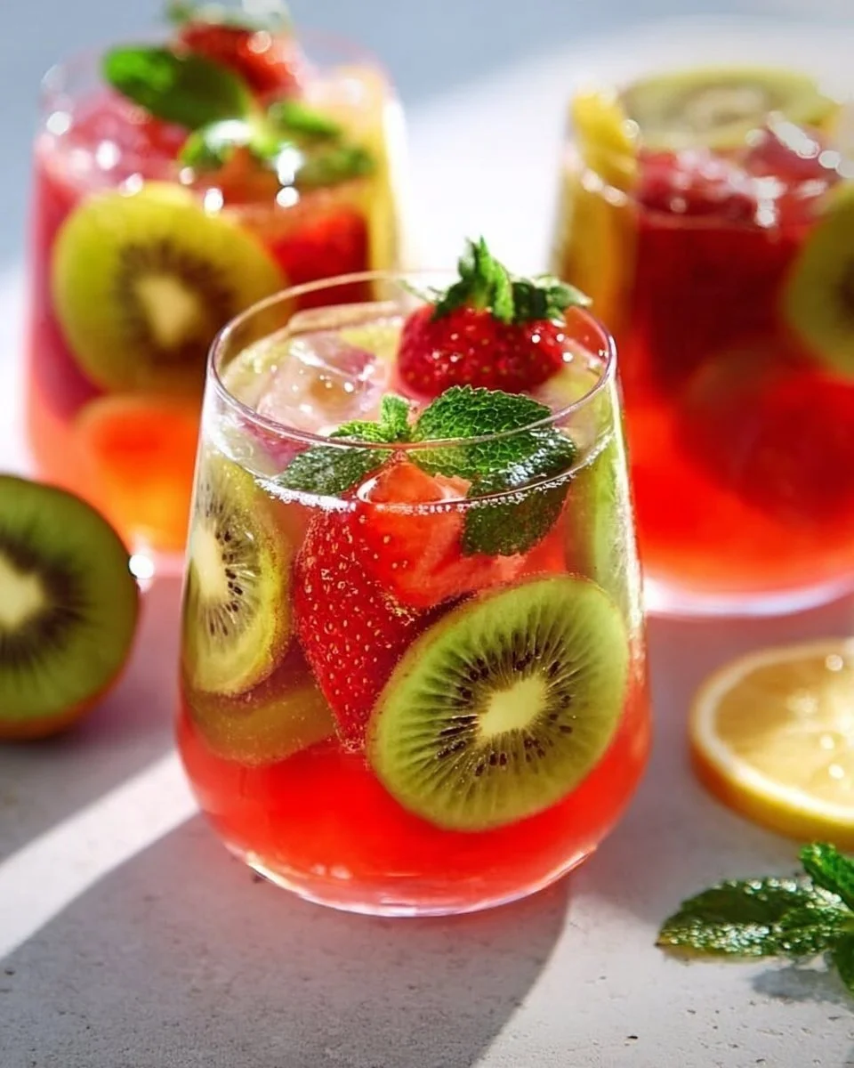 Erdbeer-Kiwi-Limonade