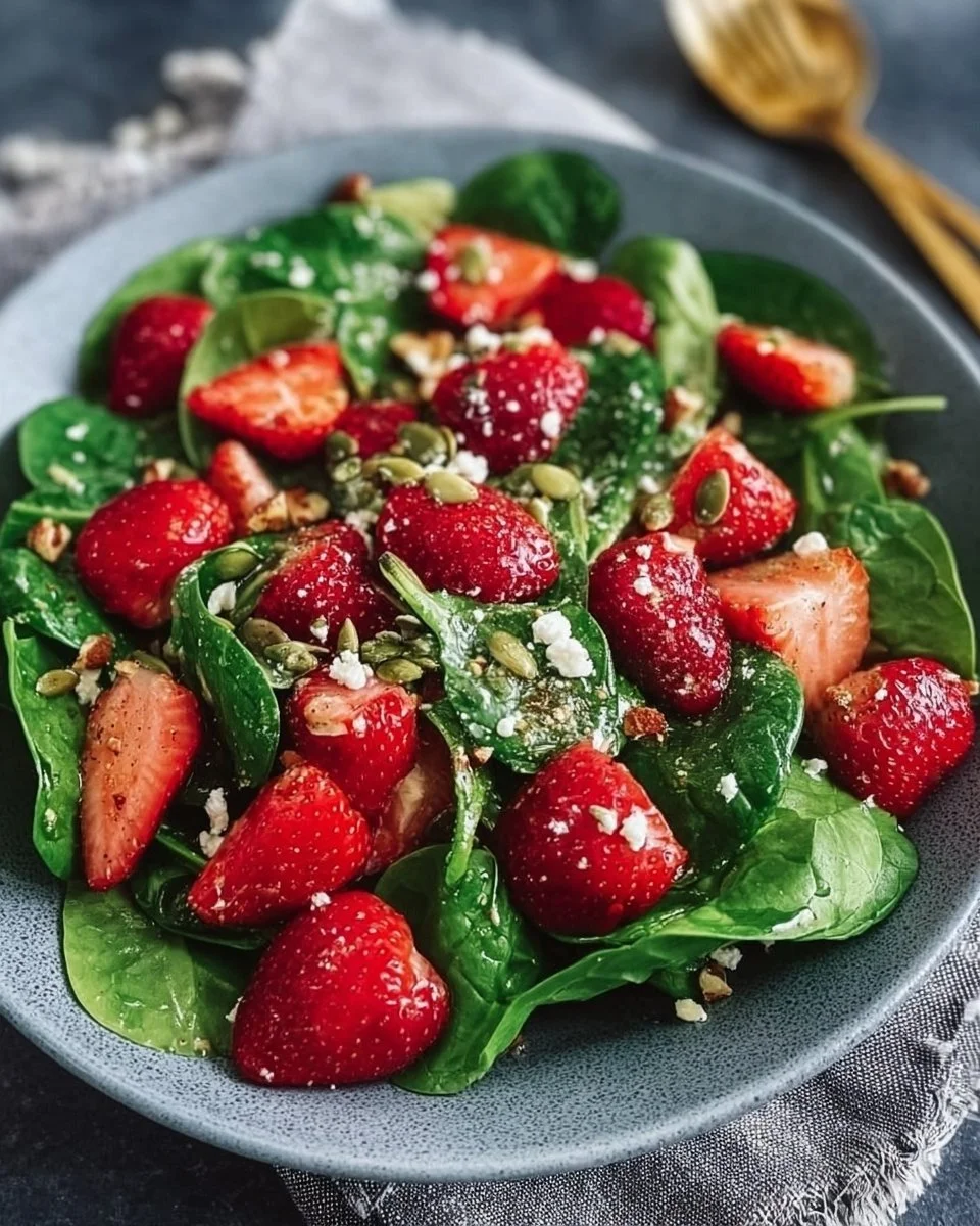 Erdbeer-Spinat-Salat