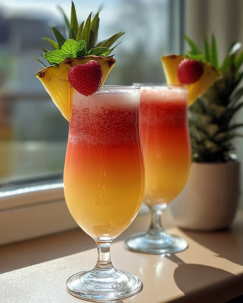 Erfrischende Ananas Pink Limonade