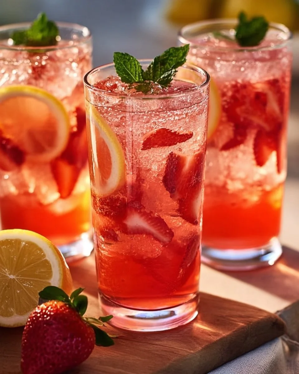 Erfrischende Erdbeer-Minze-Limonade