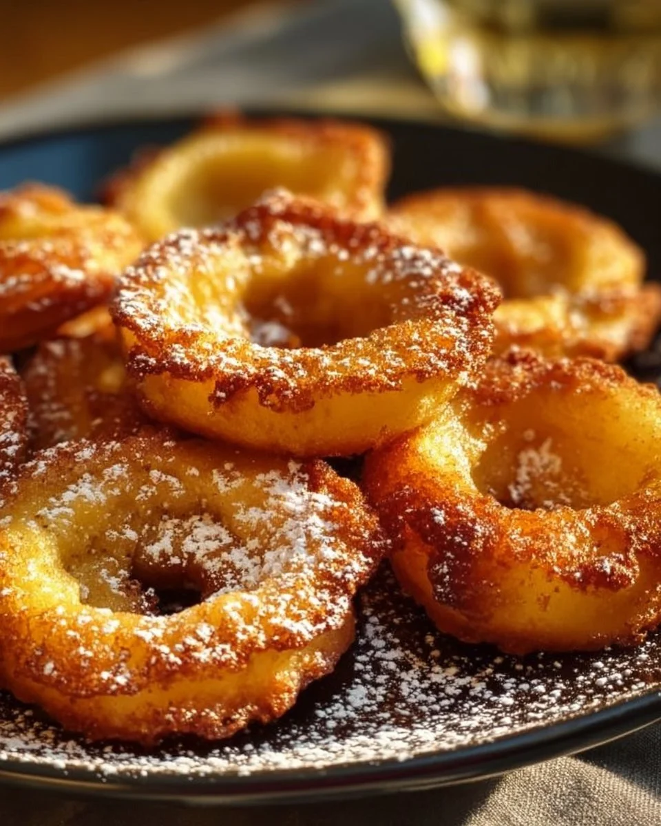 Gebackene Apfelringe