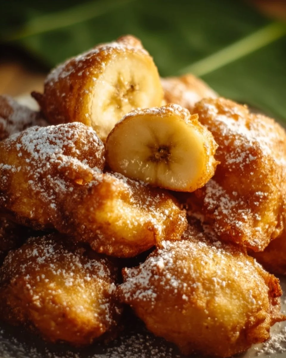 Gebackene Bananen aus dem Airfryer auf einem Teller serviert