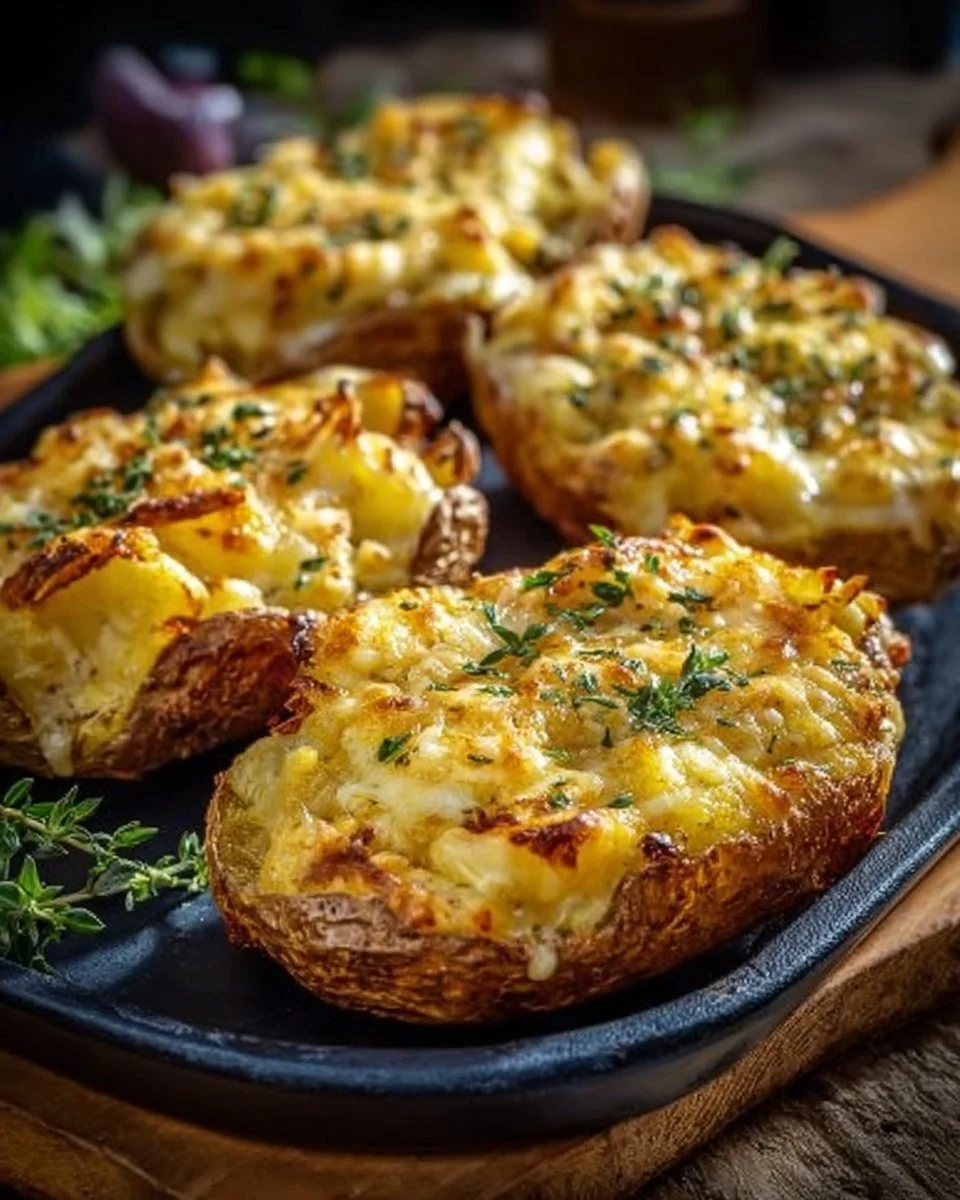 Gebackene Käse-Kartoffeln aus der Heißluftfritteuse