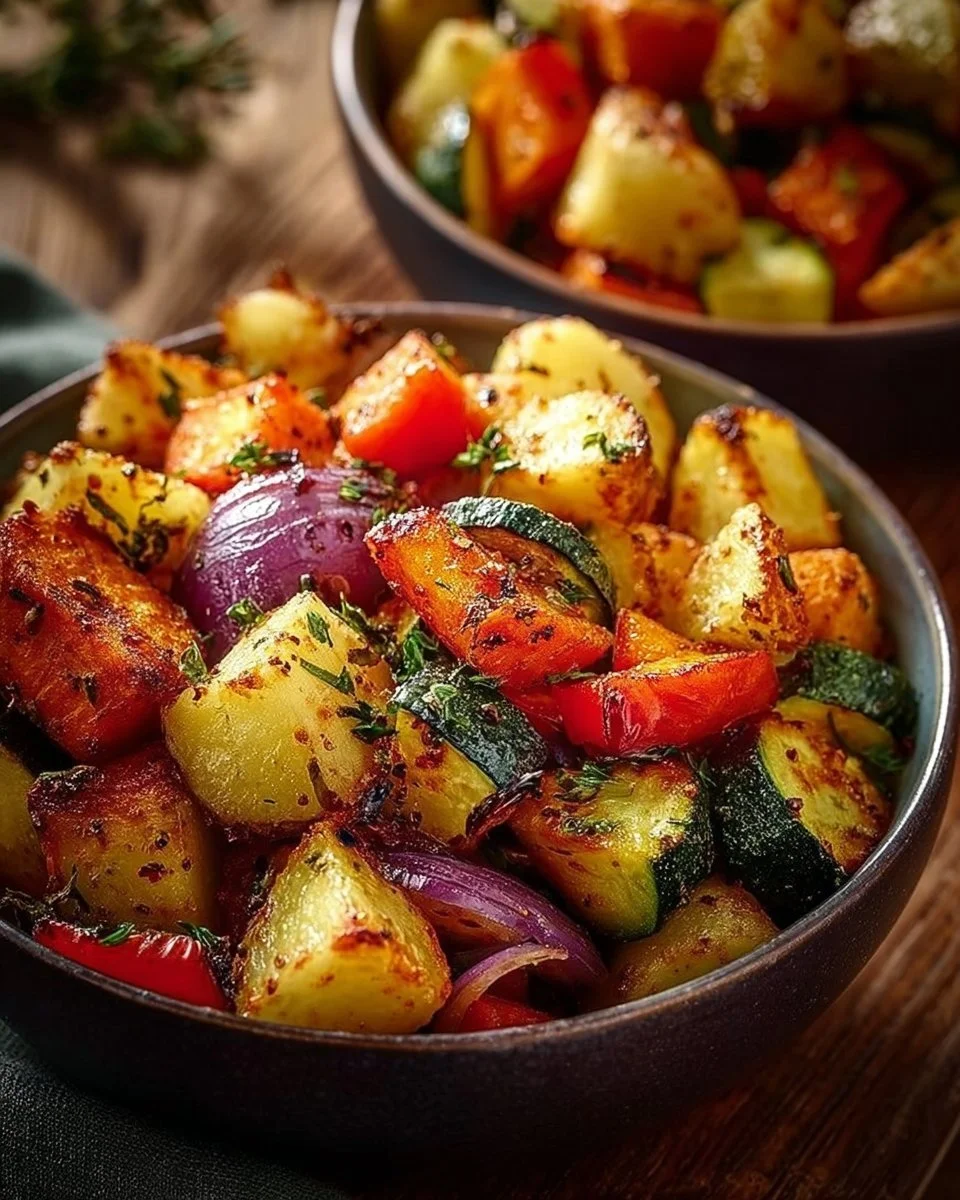 Köstliche Gemüse Snacks, frisch zubereitet im Airfryer.