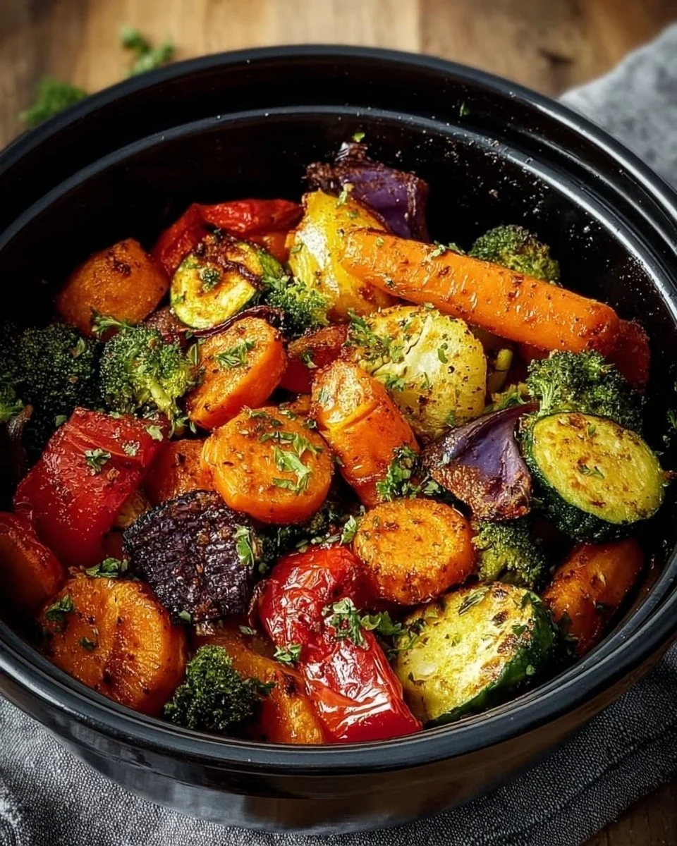 Geröstetes Gemüse aus dem Airfryer