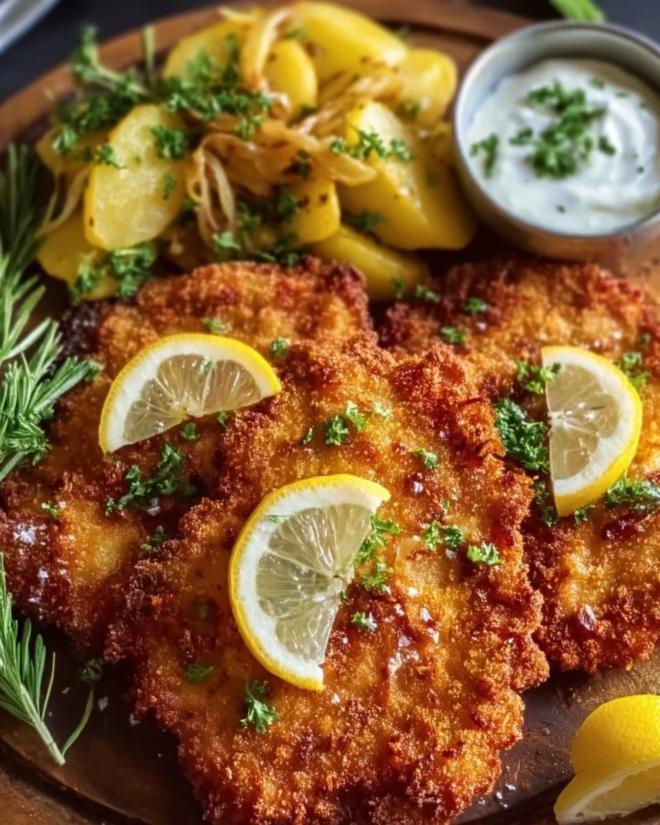 Knuspriges Zwiebel-Schnitzel aus der Heißluftfritteuse