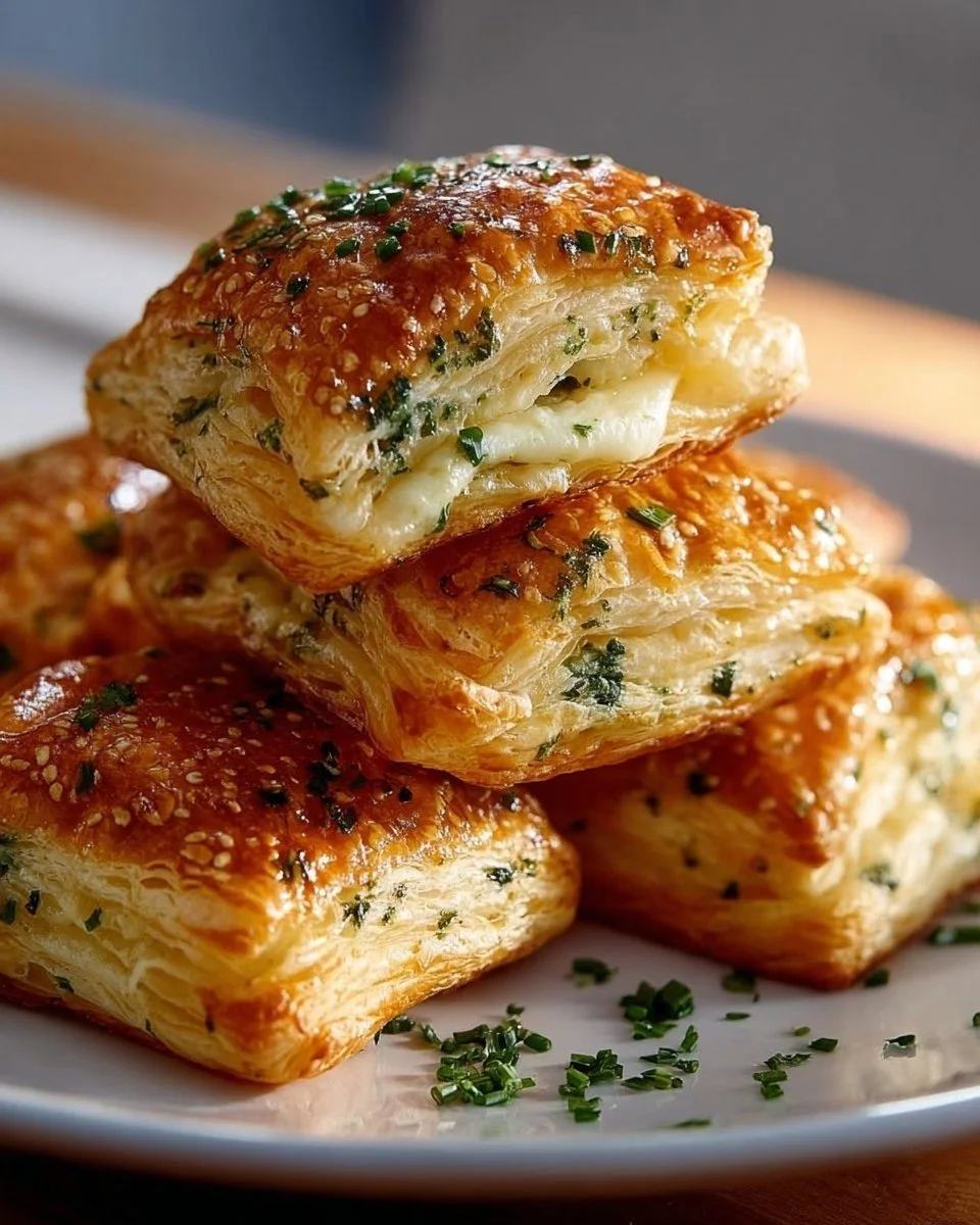 Kräuter-Käse-Blätterteig-Häppchen