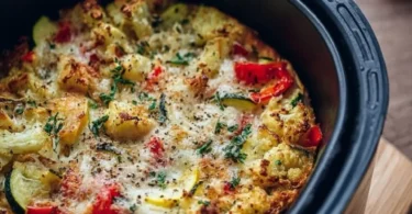 Leckerer Low Carb Auflauf im Airfryer zubereitet