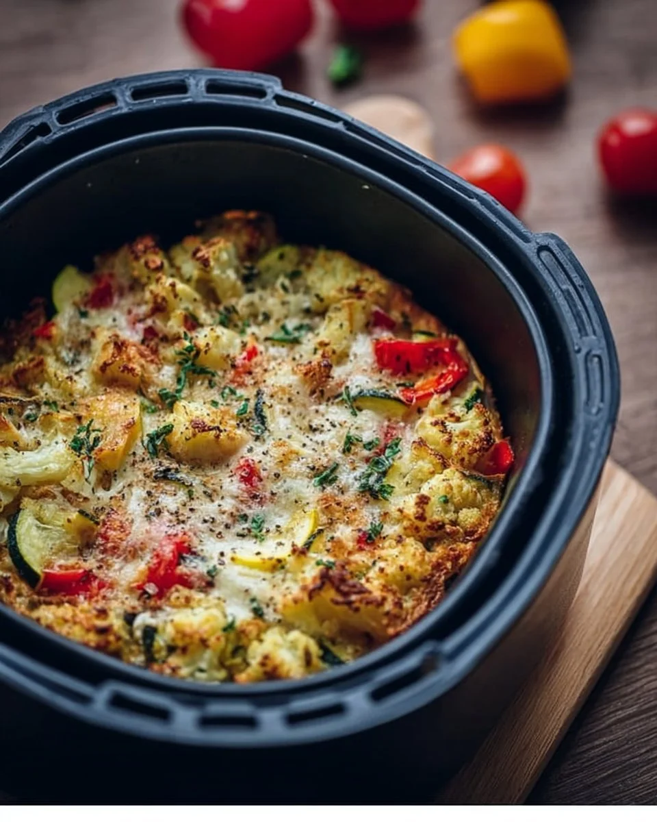 Leckerer Low Carb Auflauf im Airfryer zubereitet