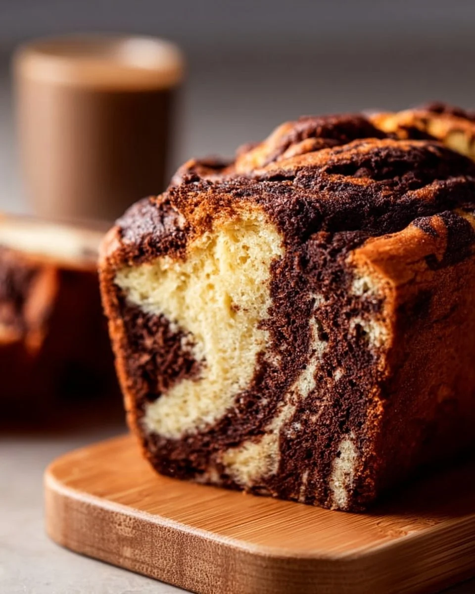 Leckere Stücke von Marmorkuchen, im Airfryer gebacken.