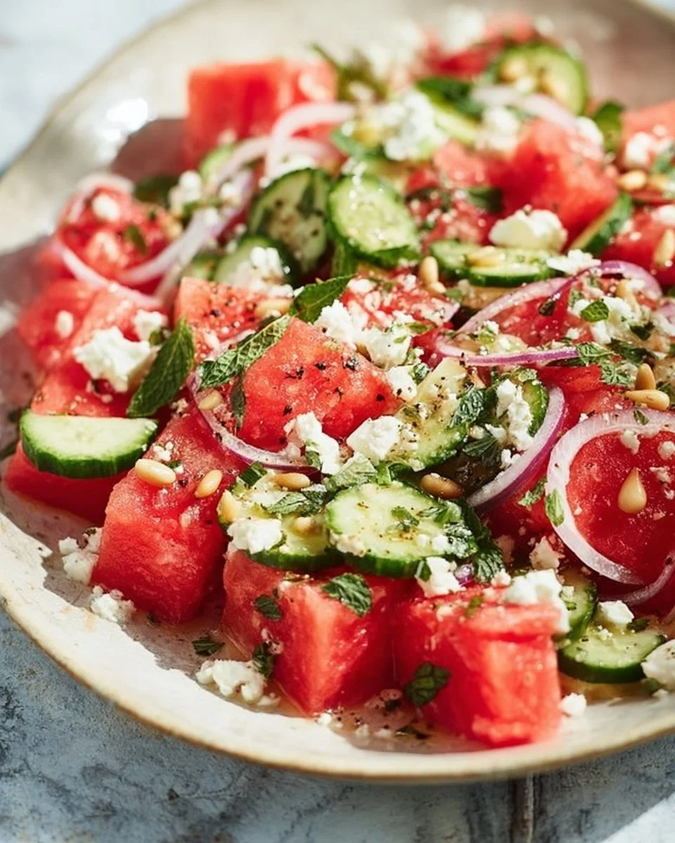 Melonen Feta Salat