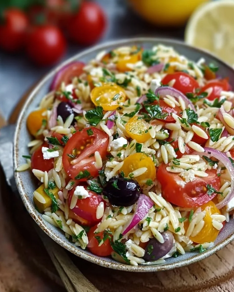 Mittelmeer-Orzo-Salat