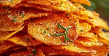 Gesunde Möhrenchips aus frischen Karotten für einen leckeren Snack