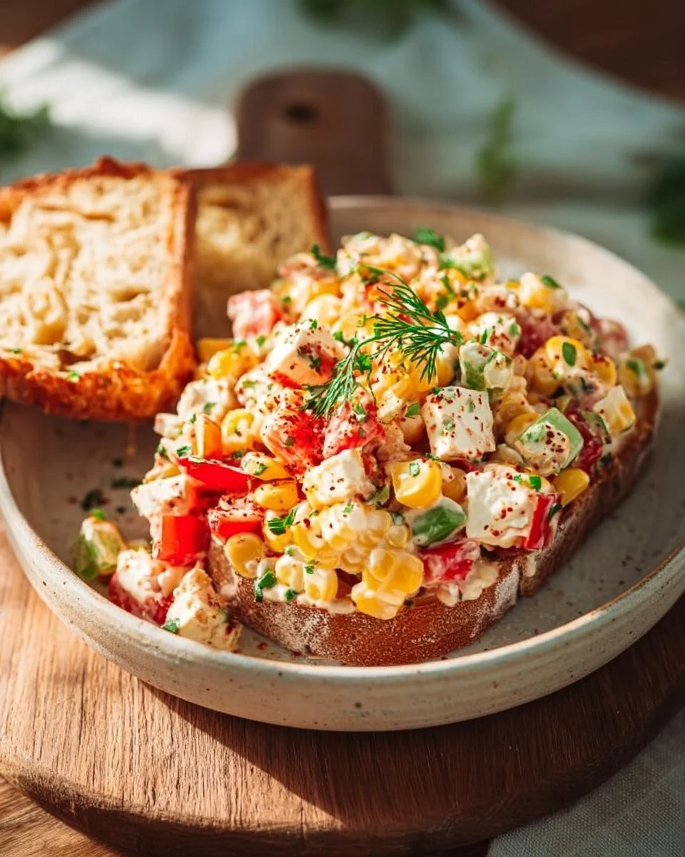 Paprika-Mais-Salat mit Feta und Joghurt