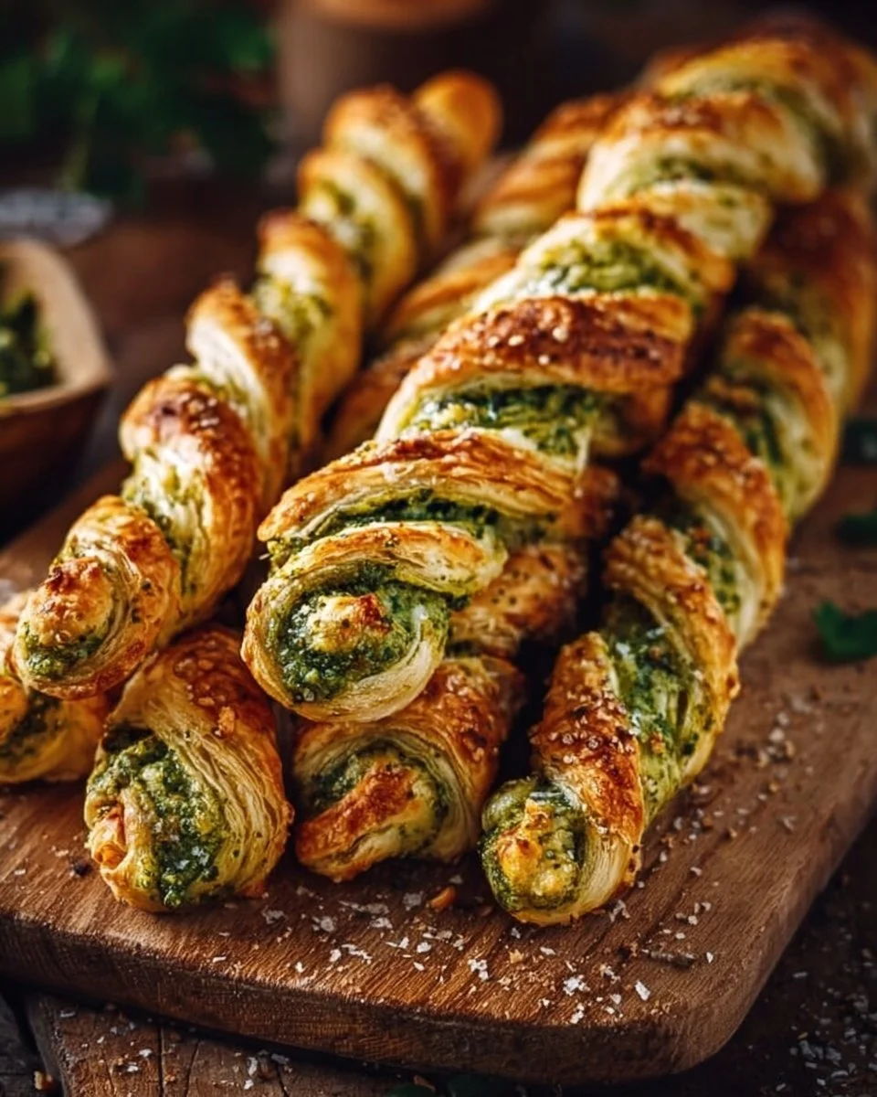 Pesto-Drehungen als leckere Snack-Option