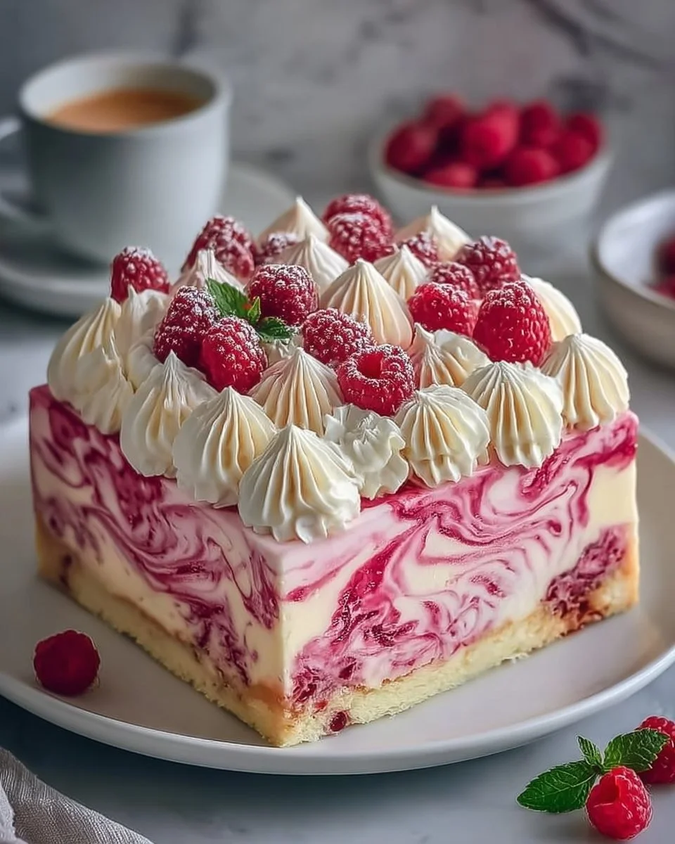 Raspberry Swirl Cheesecake