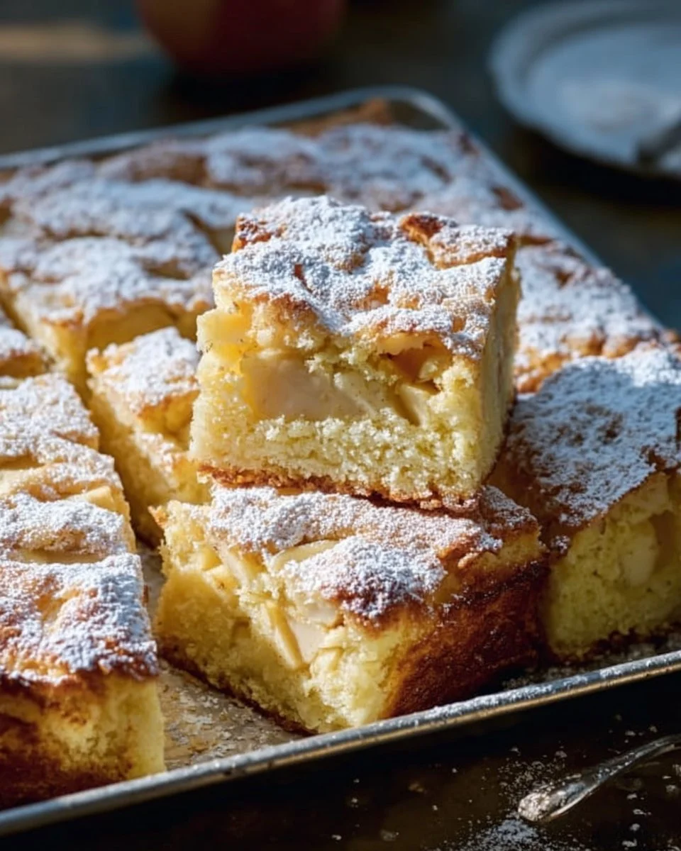 Saftiger Ruck Zuck Apfelkuchen vom Blech mit Äpfeln und Zimt