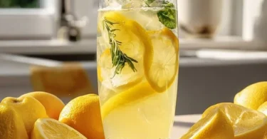 Selbstgemachte Limonade mit frischen Zitronen und Minze