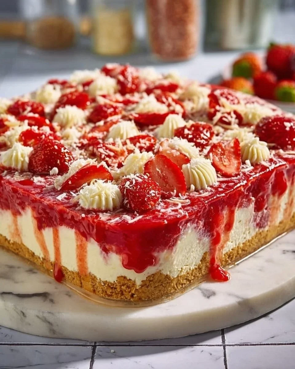 Spaghettieis-Blechkuchen