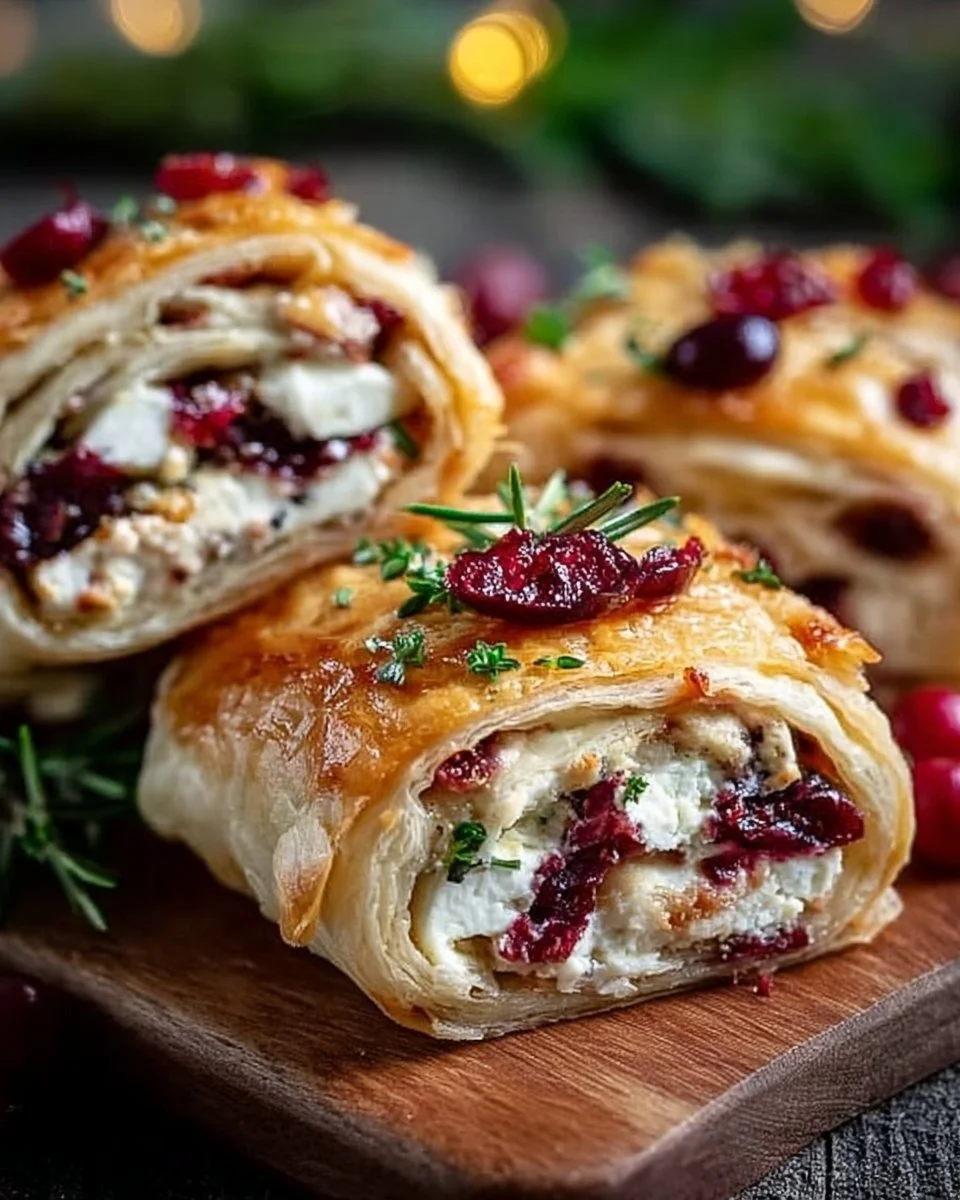 Weihnachts-Cranberry-Feta-Wickel