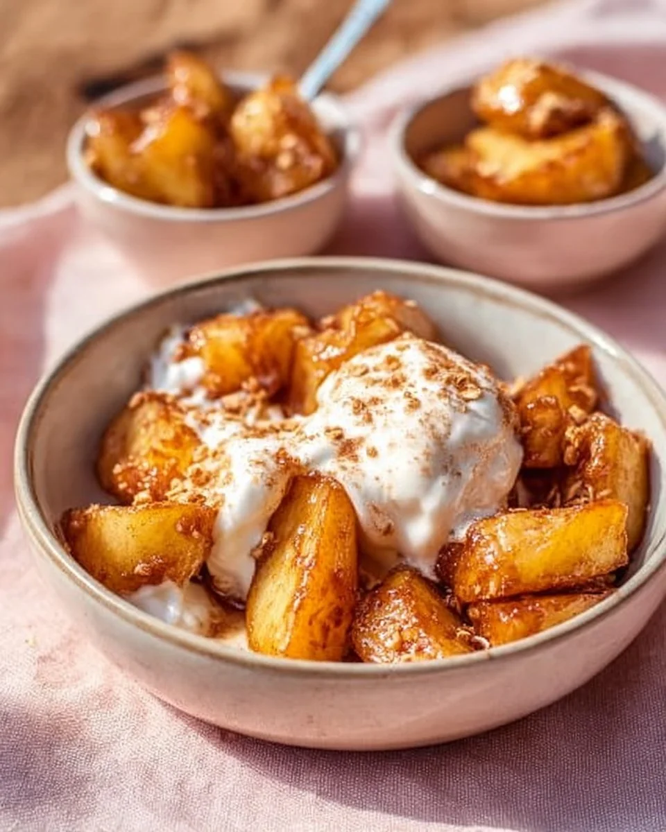 Gebackene Äpfel aus der Heißluftfritteuse, perfekt für ein gesundes Dessert