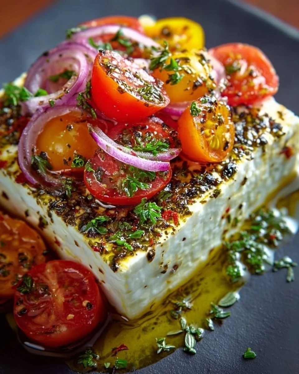 Baked Sheep Cheese Greek Style