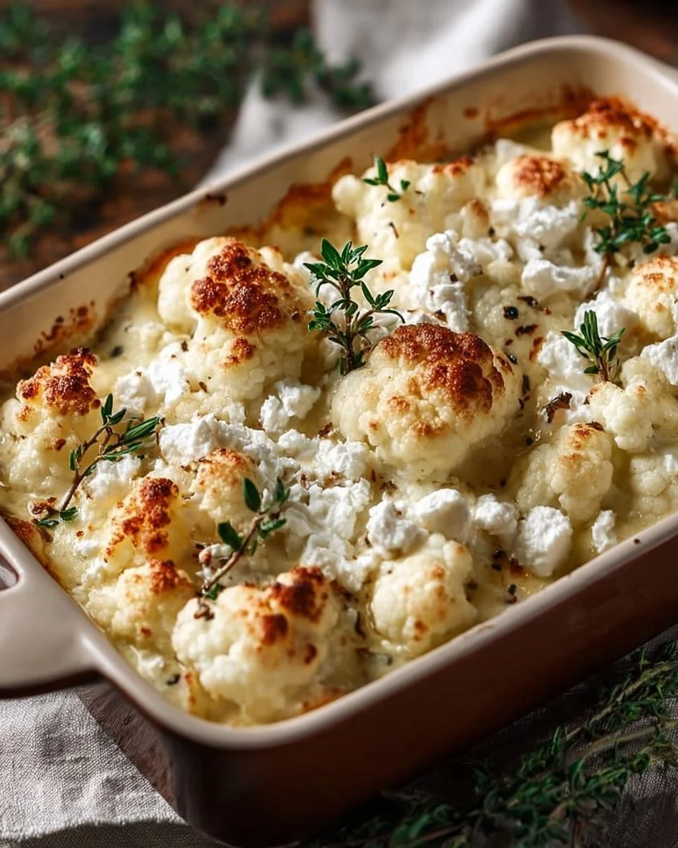 Leckerer Blumenkohl-Hack-Auflauf mit Feta aus dem Ofen.
