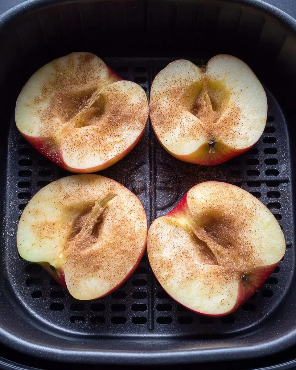 Bratapfel in der Heißluftfritteuse, knusprig und aromatisch zubereitet