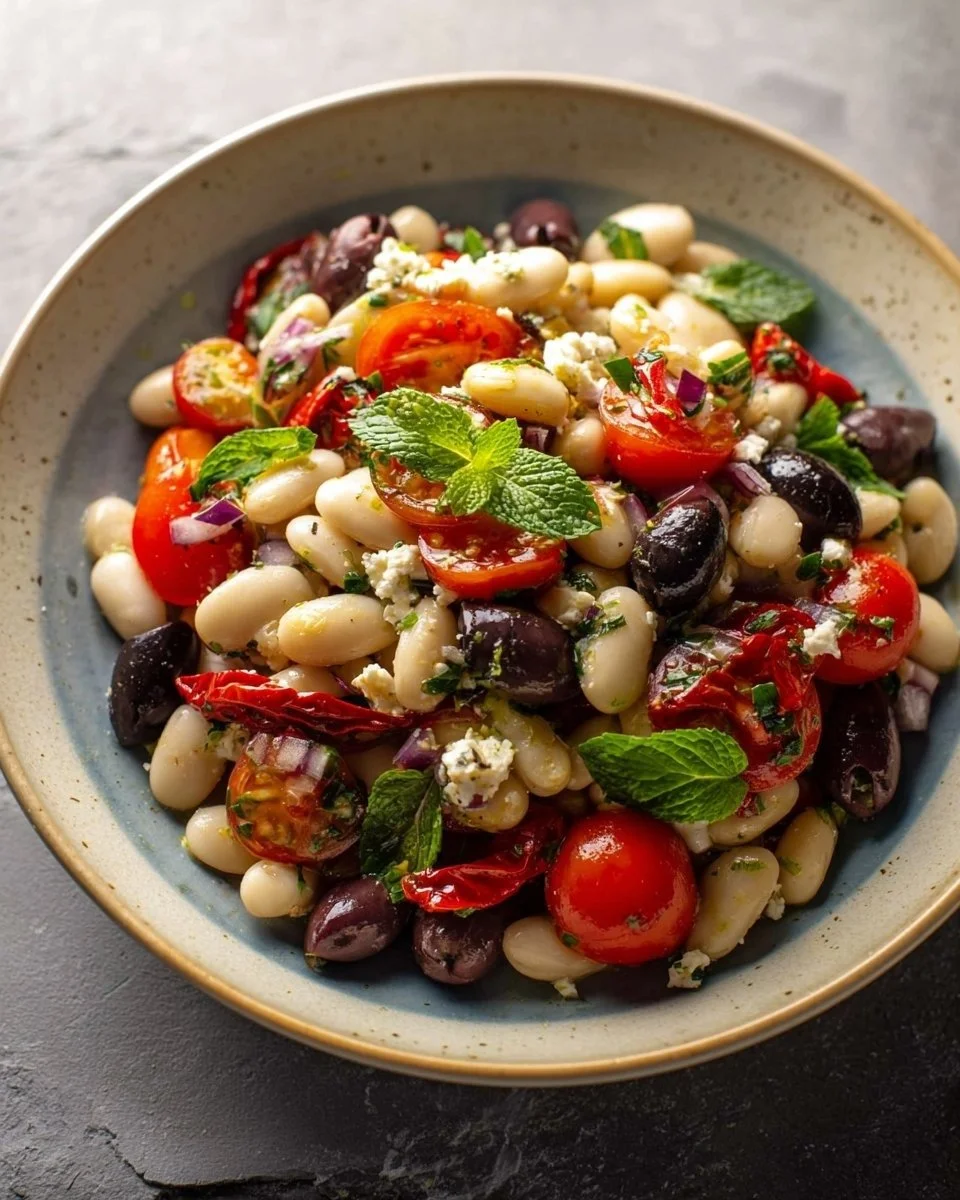 Dicker Bohnen Salat nach griechischer Art