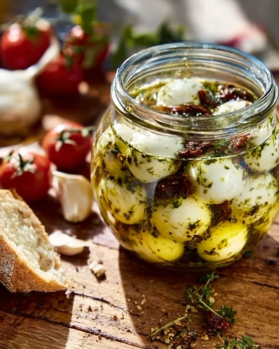 Eingelegter Mozzarella