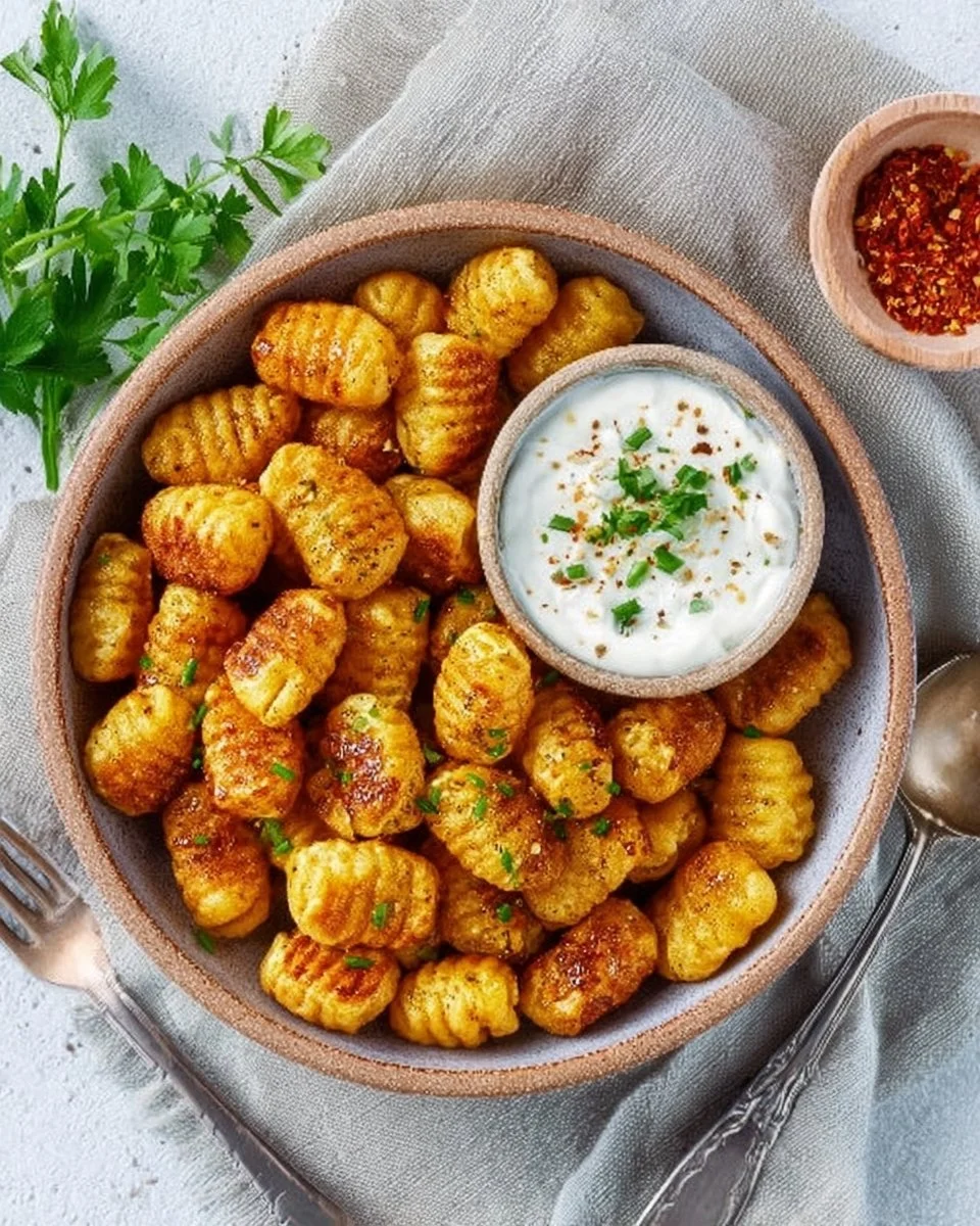 Köstliche Gnocchi aus dem Air Fryer, frisch zubereitet und knusprig!
