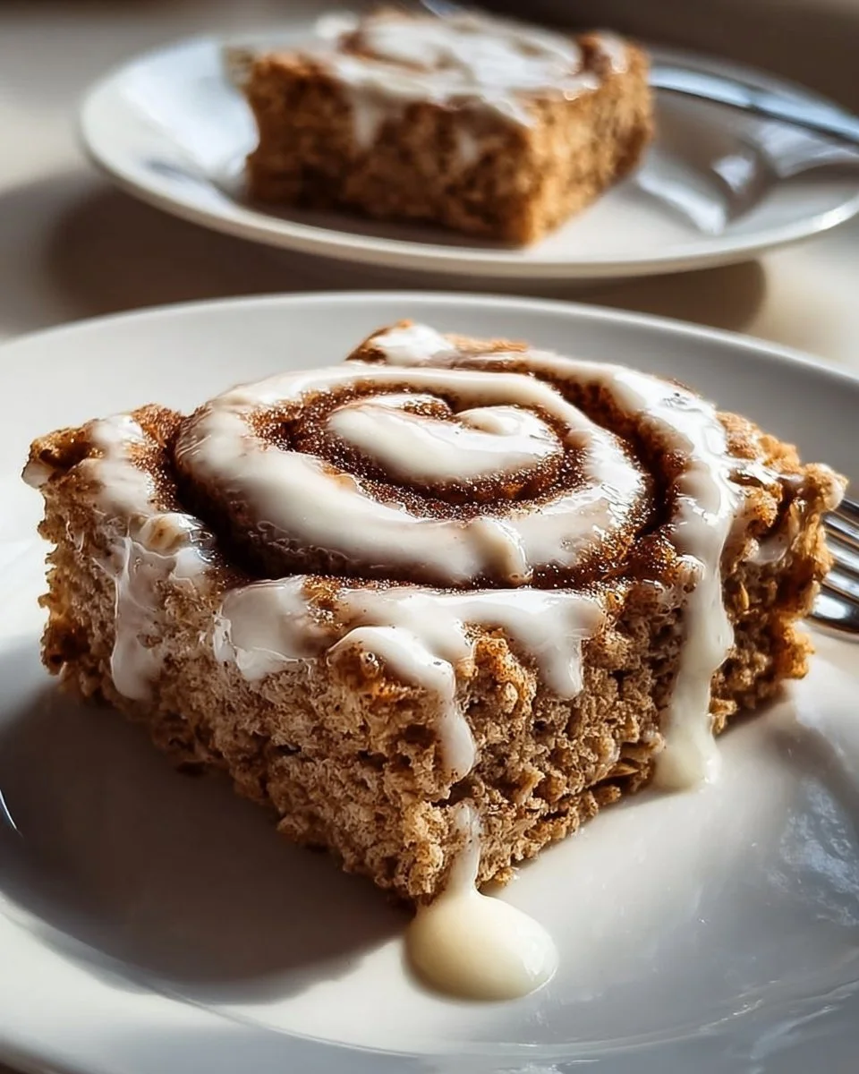 Protein Zimtschnecken Haferauflauf - gesunde Frühstücksidee mit hohem Proteingehalt.