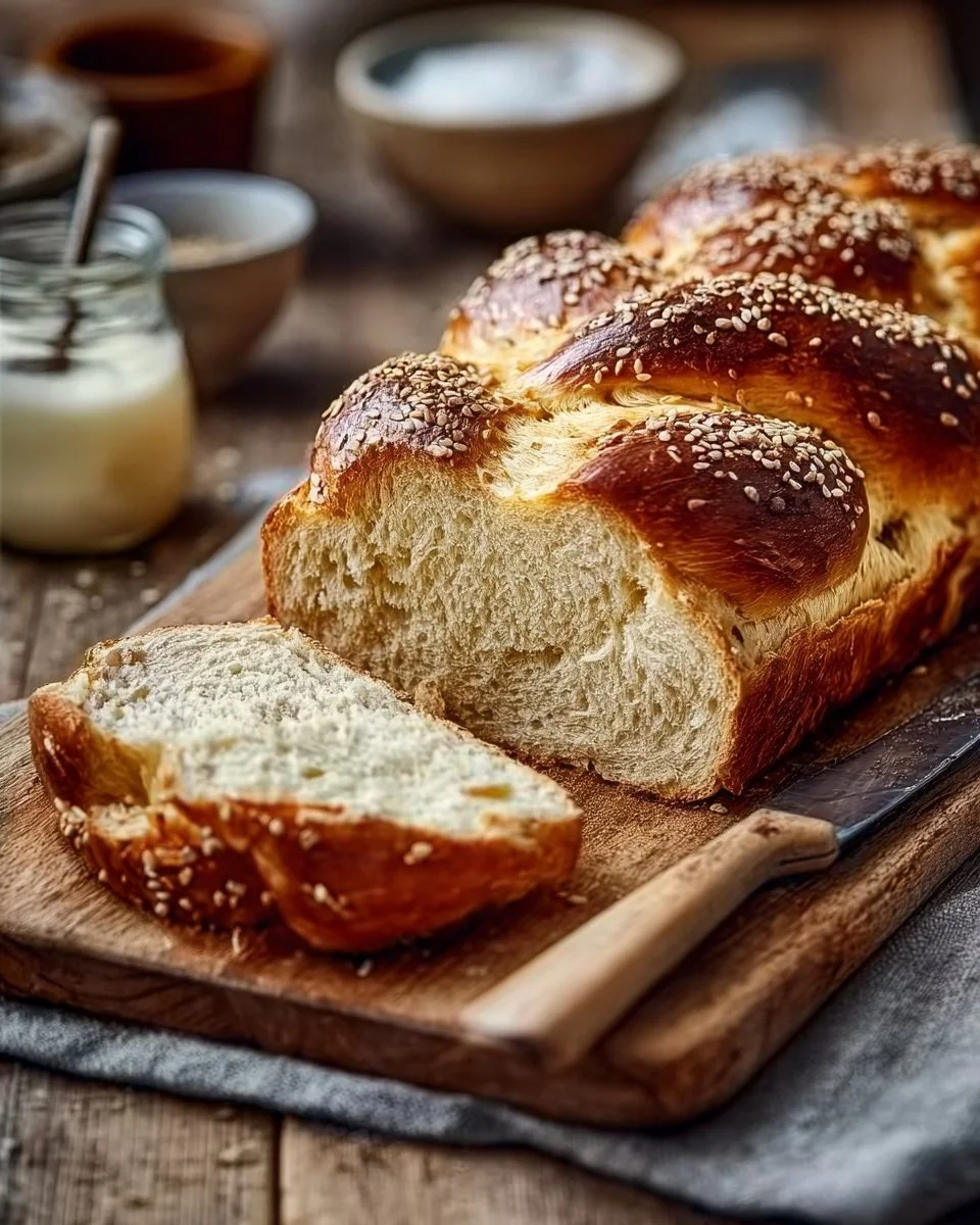 Kohlenhydratfreies Joghurtbrot frisch gebacken und geschnitten.