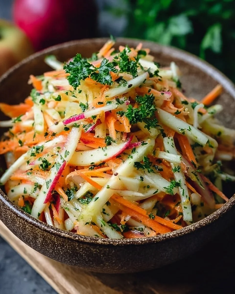 Kohlrabi Karotten Apfel Salat