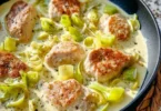 Leckeres Low Carb Hähnchen Gericht auf einem Teller mit frischen Zutaten
