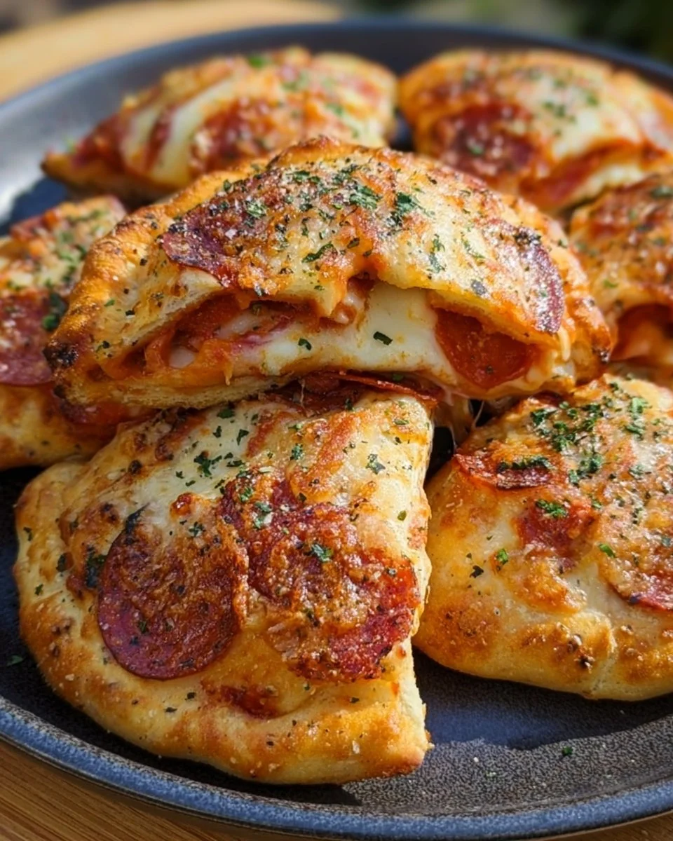 Luftfritteusen-Calzonen frisch zubereitet mit buntem Gemüse und Käsefüllung