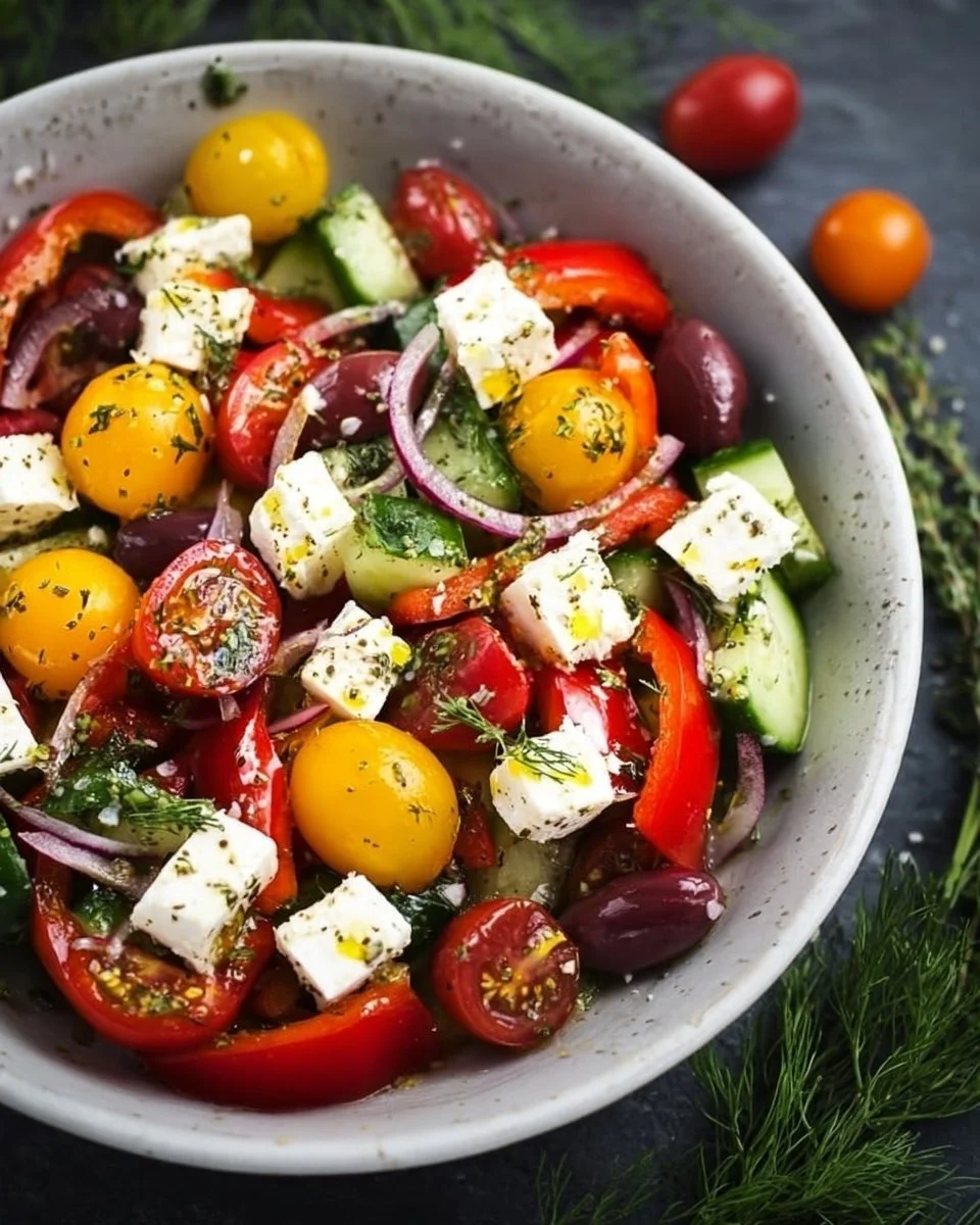 Mediterranean Salad for Barbecue Evenings