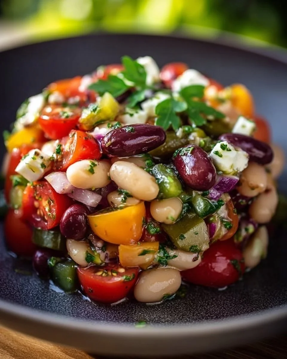 Mediterraner Bohnensalat