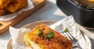 Panierter Feta aus der Heißluftfritteuse, knusprig und lecker