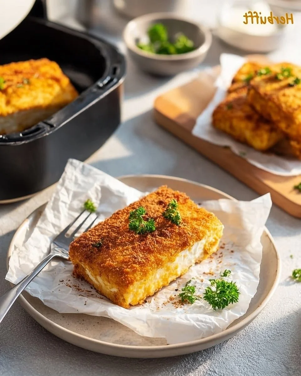 Panierter Feta aus der Heißluftfritteuse
