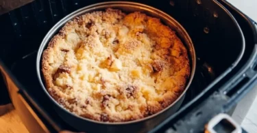 Schneller Apfelkuchen aus der Heißluftfritteuse mit Äpfeln und Zimt