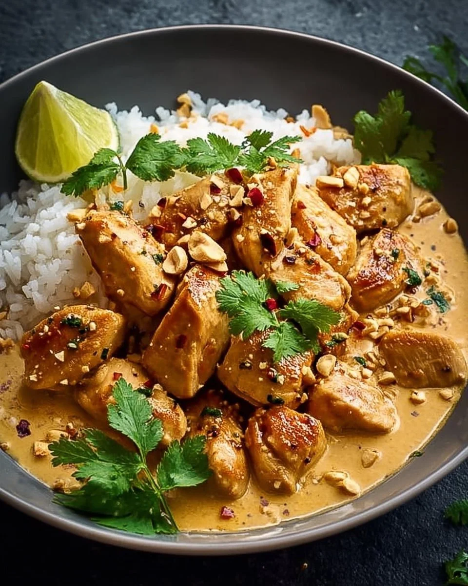 Thai-Erdnuss-Hühnchen