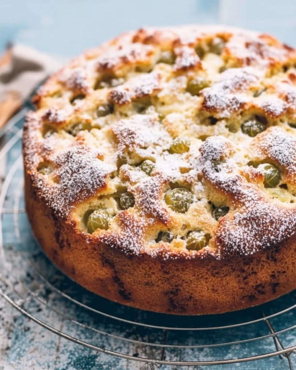 Versunkener Stachelbeerkuchen