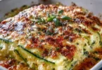 Zucchini-Cottage Cheese Casserole mit frischem Gemüse und cremigem Käse